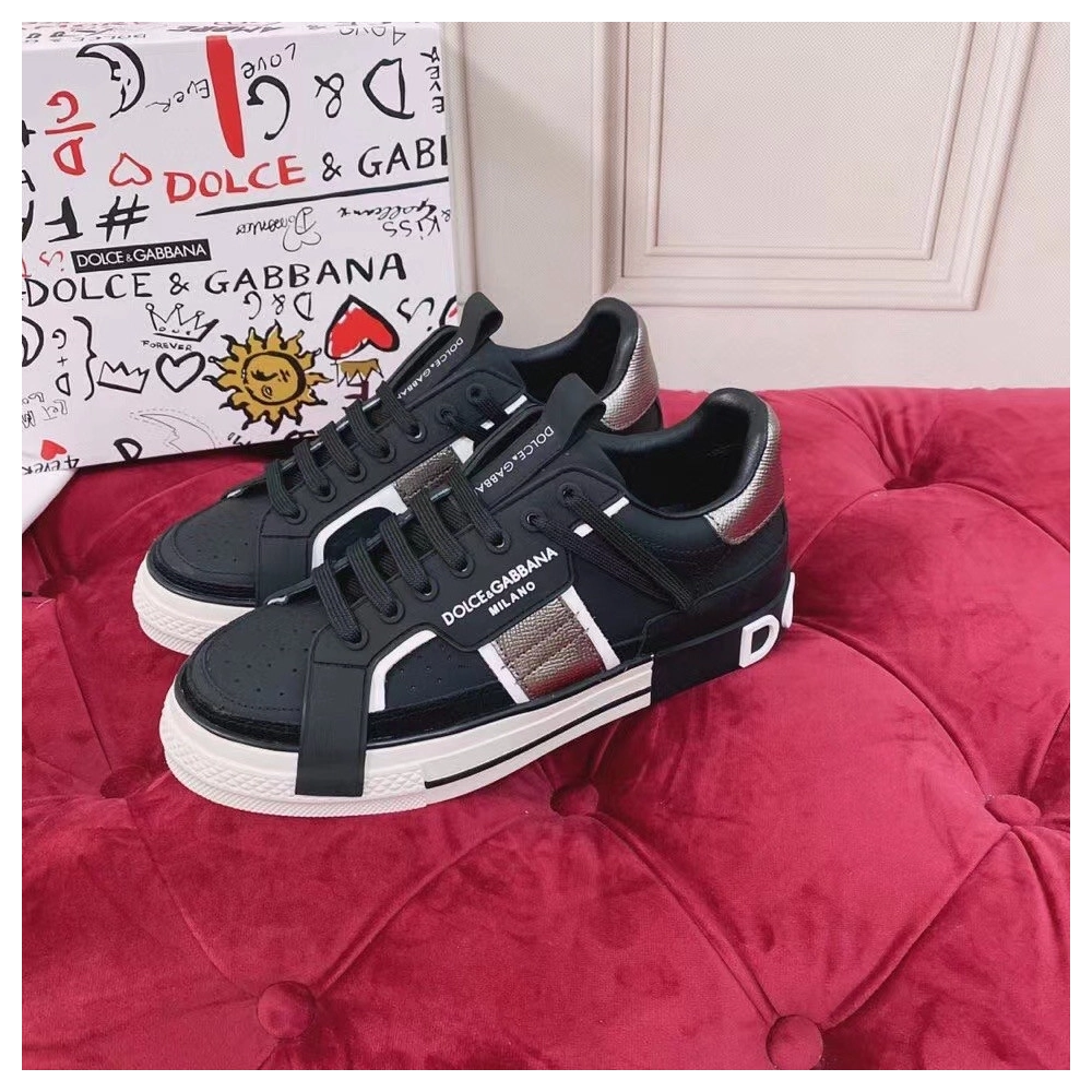 Dolce Gabbana Womens Custom 2.Zero Sneakers Black