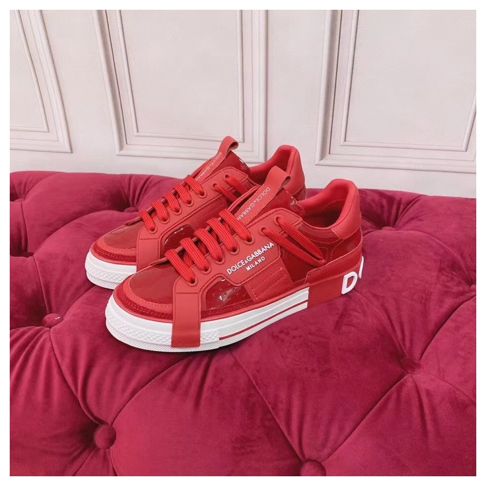 Dolce Gabbana Womens Custom 2.Zero Sneakers Red