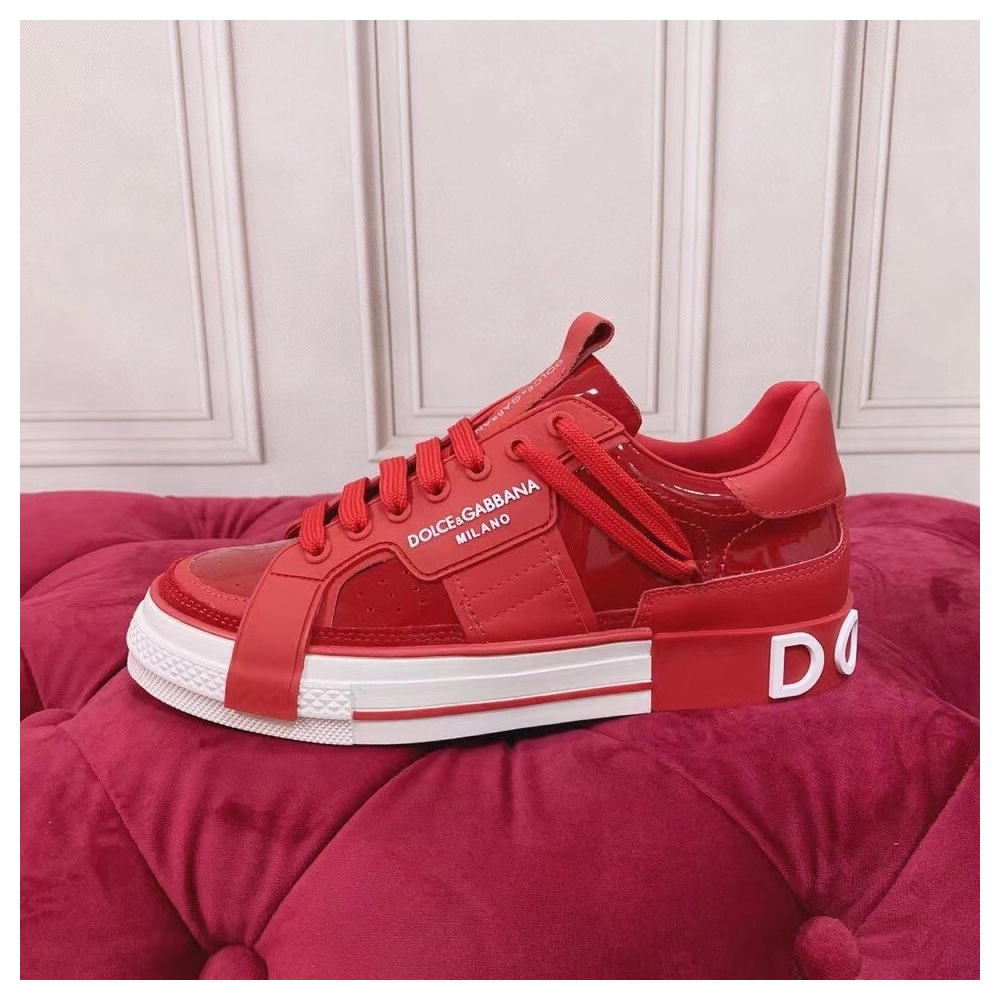 Dolce Gabbana Womens Custom 2.Zero Sneakers Red