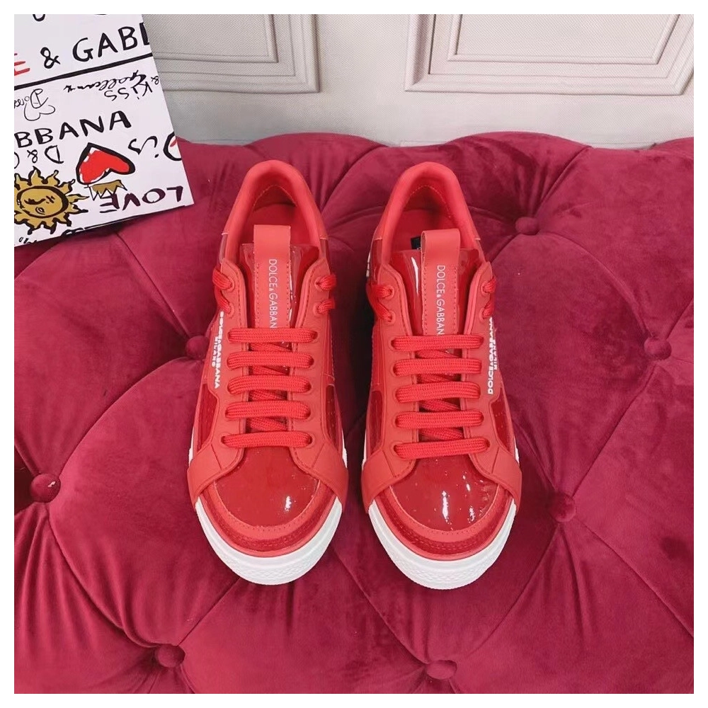 Dolce Gabbana Womens Custom 2.Zero Sneakers Red