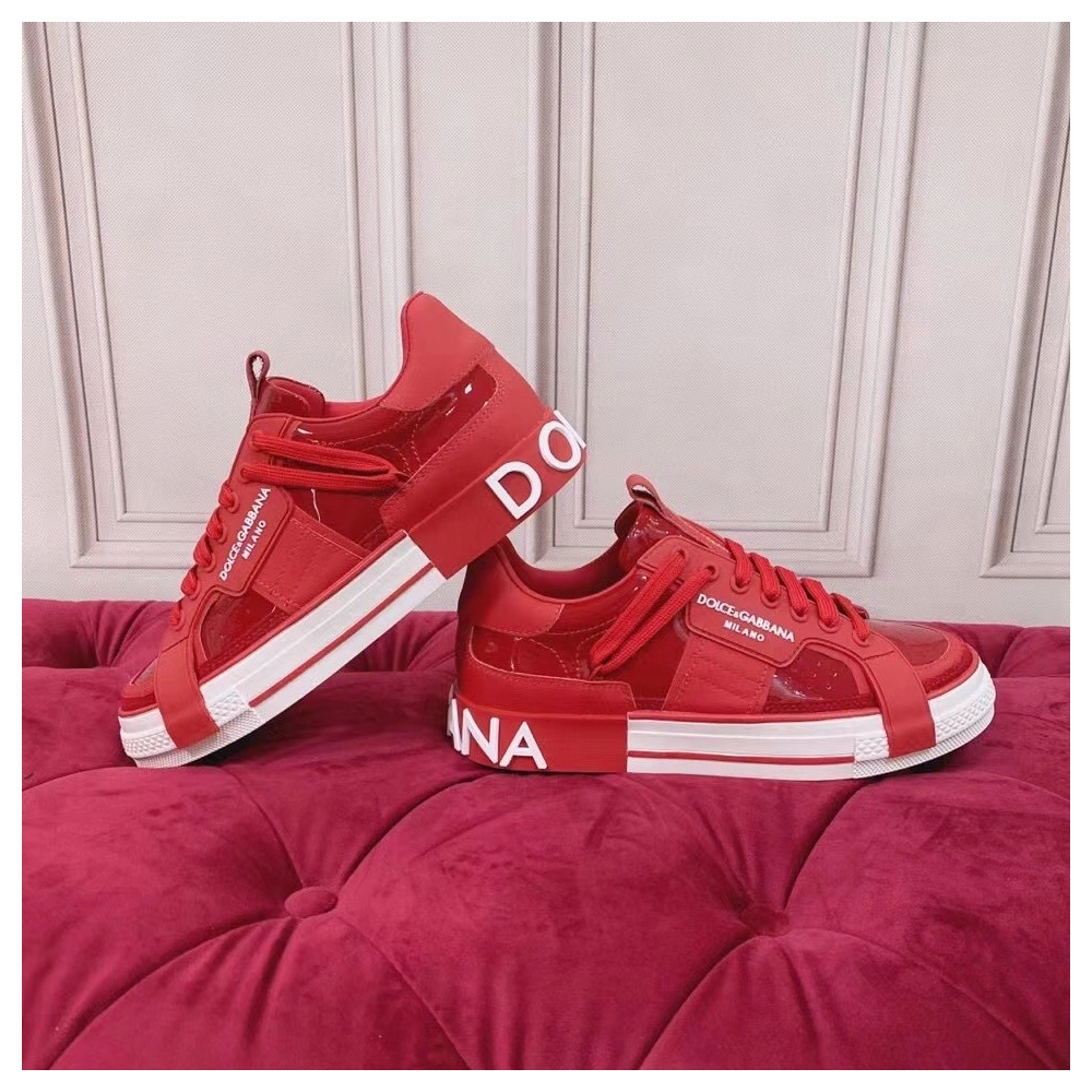 Dolce Gabbana Womens Custom 2.Zero Sneakers Red
