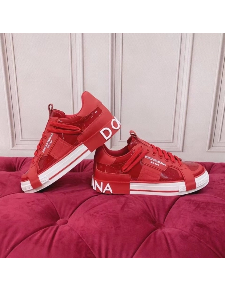 Dolce Gabbana Womens Custom 2.Zero Sneakers Red