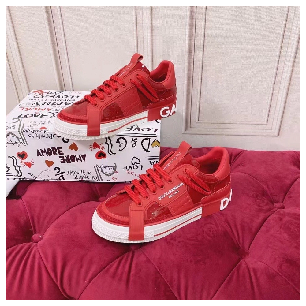 Dolce Gabbana Womens Custom 2.Zero Sneakers Red