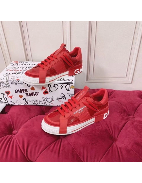 Dolce Gabbana Womens Custom 2.Zero Sneakers Red