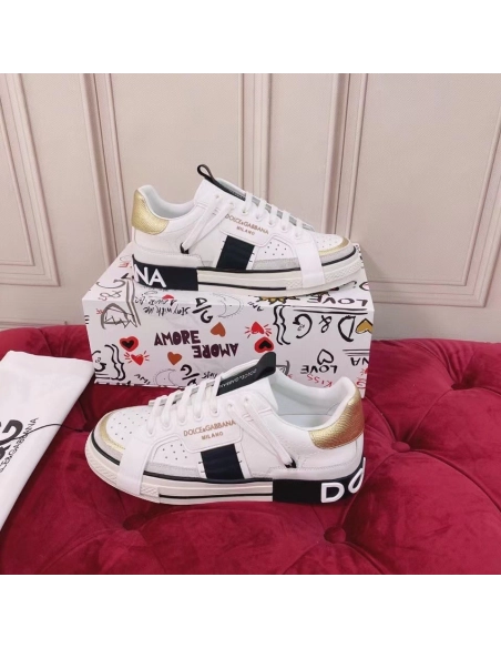 Dolce Gabbana Womens Custom 2.Zero Sneakers White/Black