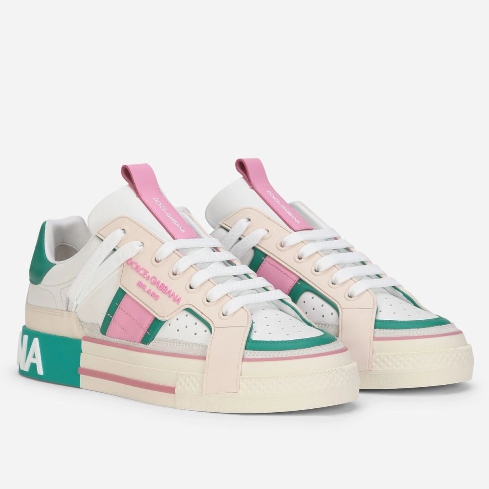 Dolce Gabbana Womens Custom 2.Zero Sneakers White/Green