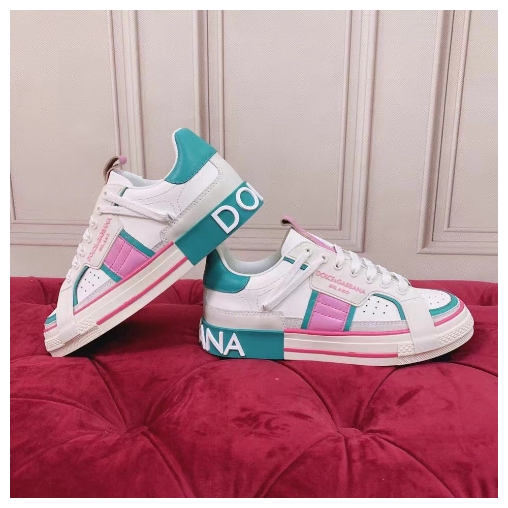 Dolce Gabbana Womens Custom 2.Zero Sneakers White/Green