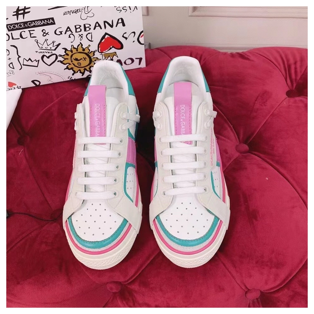 Dolce Gabbana Womens Custom 2.Zero Sneakers White/Green