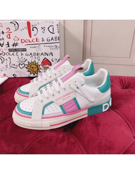Dolce Gabbana Womens Custom 2.Zero Sneakers White/Green