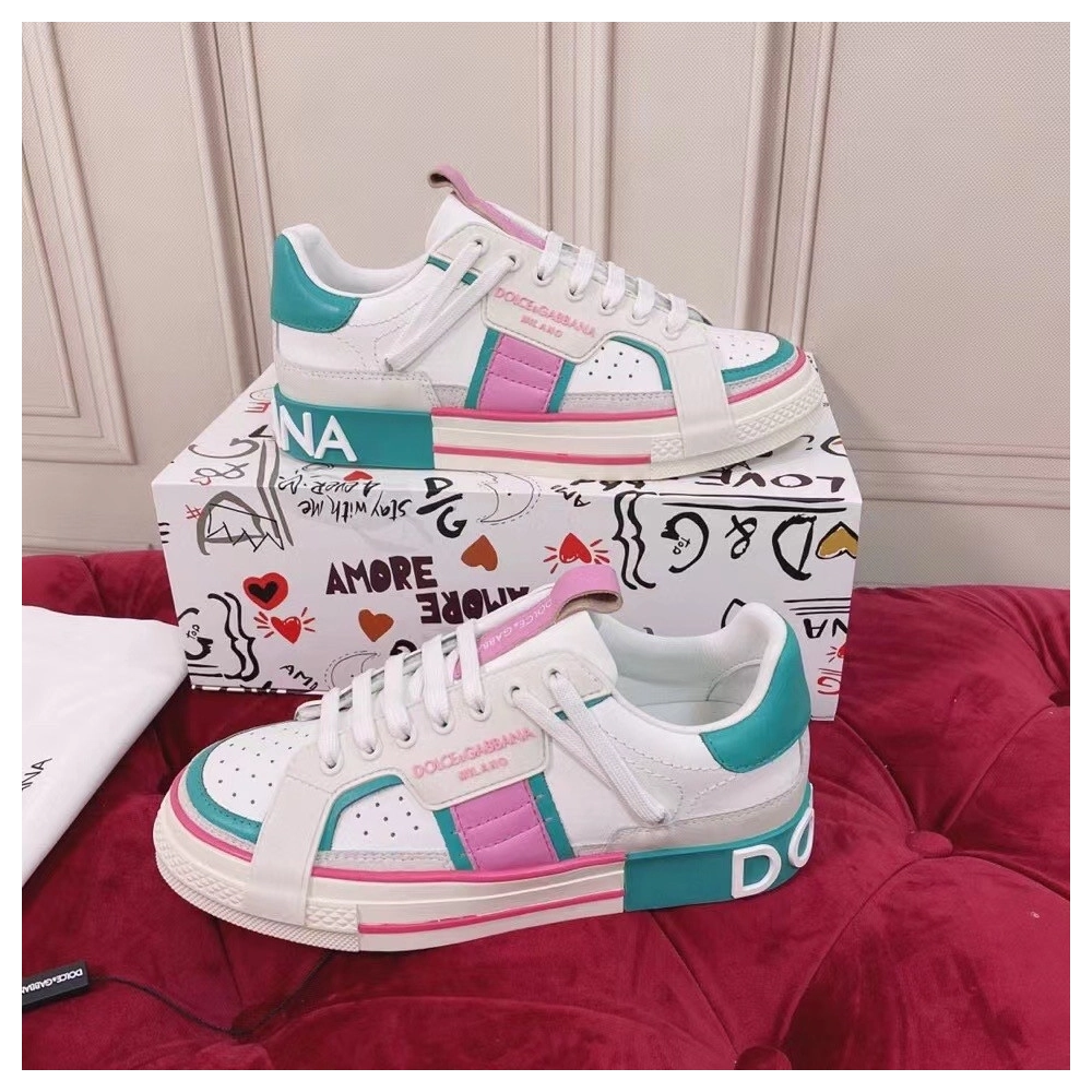 Dolce Gabbana Womens Custom 2.Zero Sneakers White/Green