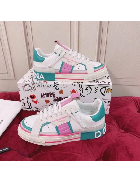 Dolce Gabbana Womens Custom 2.Zero Sneakers White/Green