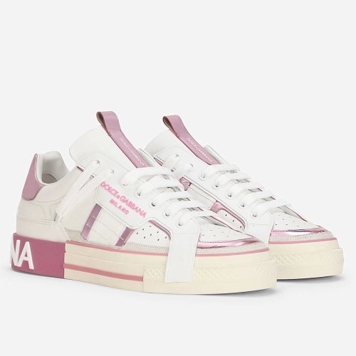 Dolce Gabbana Womens Custom 2.Zero Sneakers White/Pink