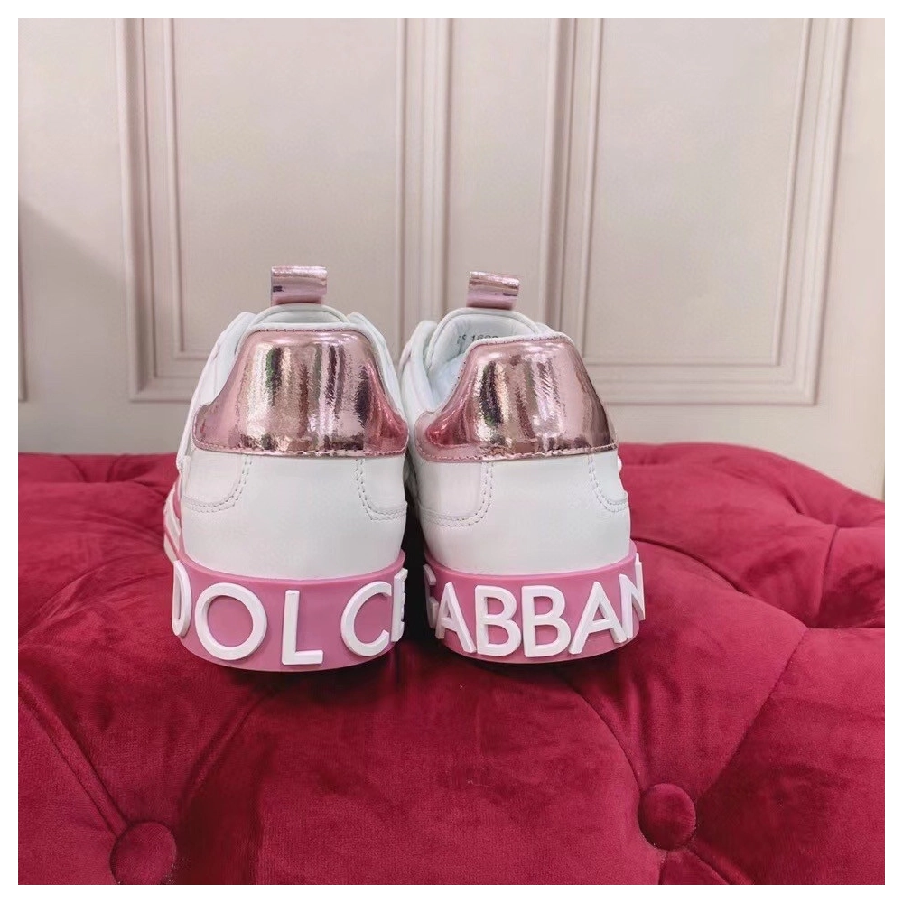 Dolce Gabbana Womens Custom 2.Zero Sneakers White/Pink