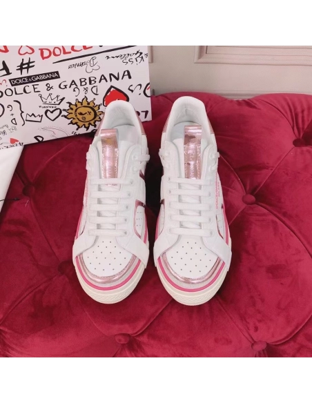 Dolce Gabbana Womens Custom 2.Zero Sneakers White/Pink