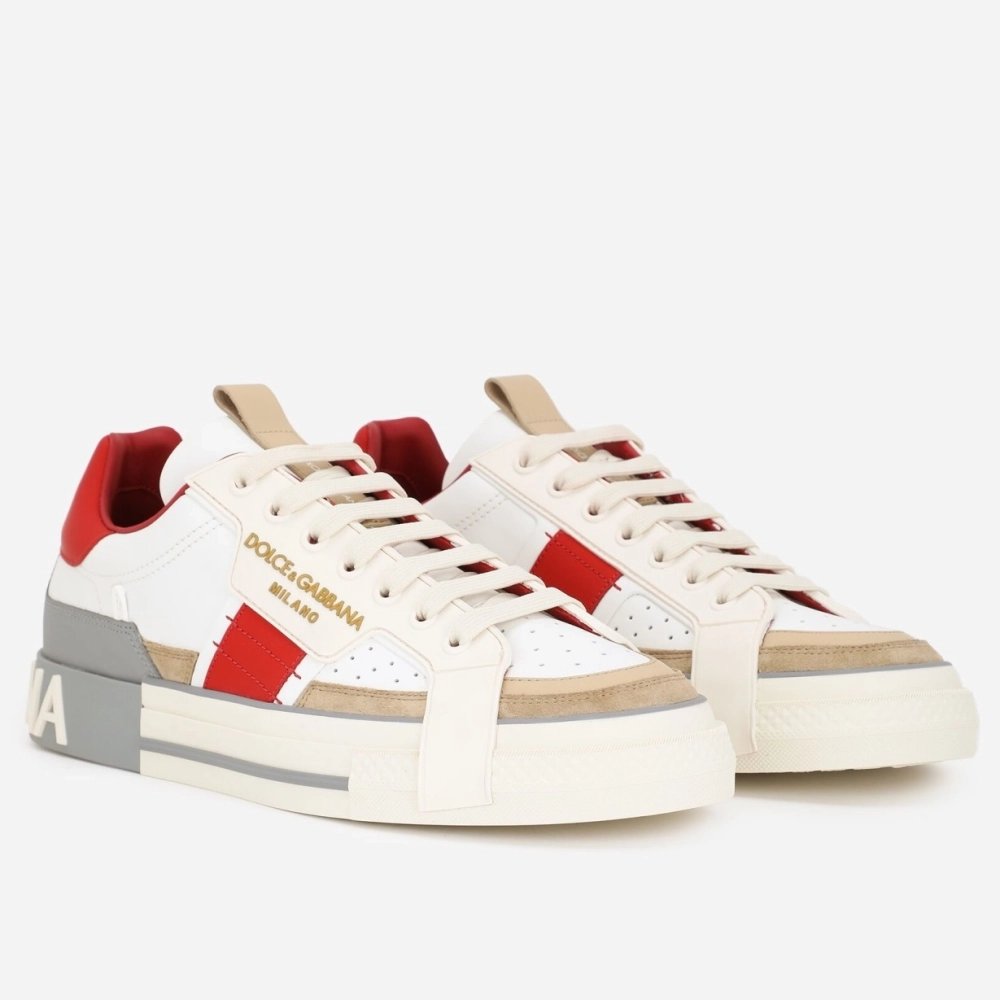 Dolce Gabbana Womens Custom 2.Zero Sneakers White/Red