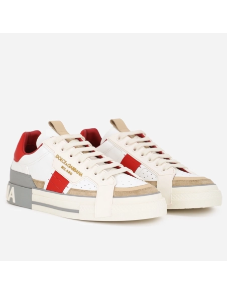 Dolce Gabbana Womens Custom 2.Zero Sneakers White/Red