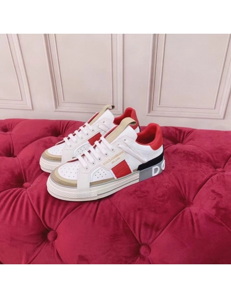 Dolce Gabbana Womens Custom 2.Zero Sneakers White/Red