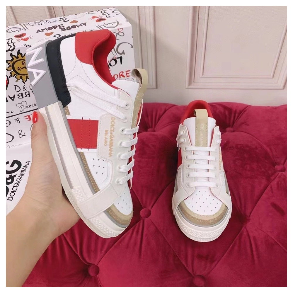 Dolce Gabbana Womens Custom 2.Zero Sneakers White/Red