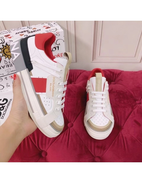 Dolce Gabbana Womens Custom 2.Zero Sneakers White/Red