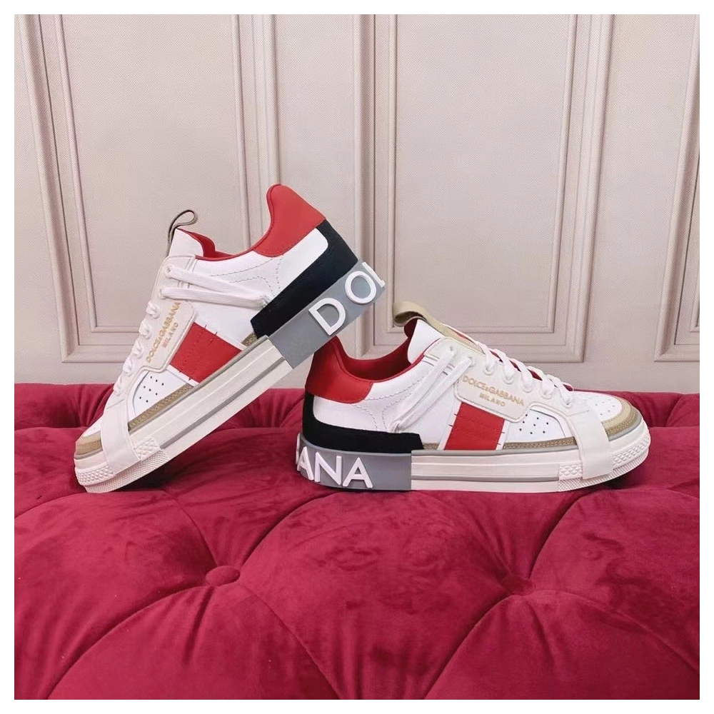 Dolce Gabbana Womens Custom 2.Zero Sneakers White/Red