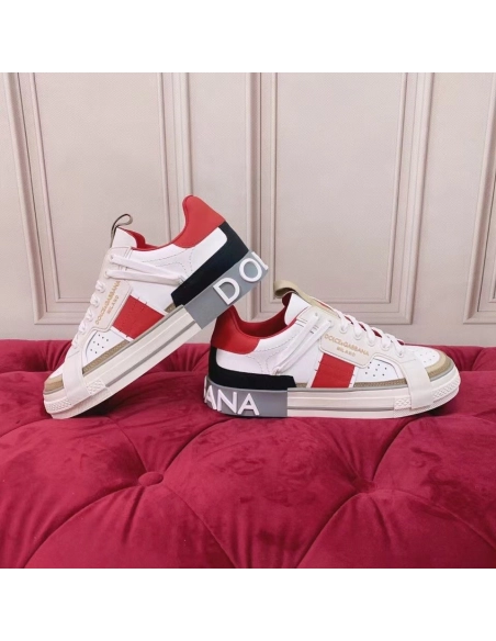 Dolce Gabbana Womens Custom 2.Zero Sneakers White/Red