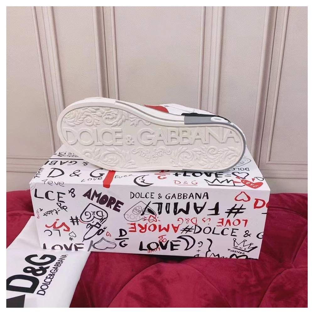 Dolce Gabbana Womens Custom 2.Zero Sneakers White/Red