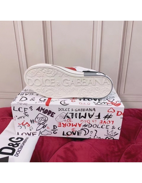 Dolce Gabbana Womens Custom 2.Zero Sneakers White/Red