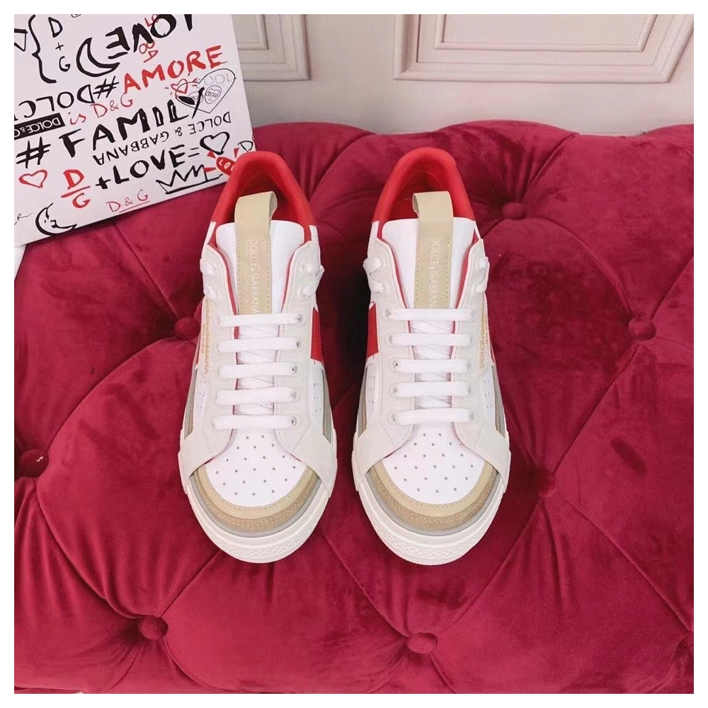 Dolce Gabbana Womens Custom 2.Zero Sneakers White/Red