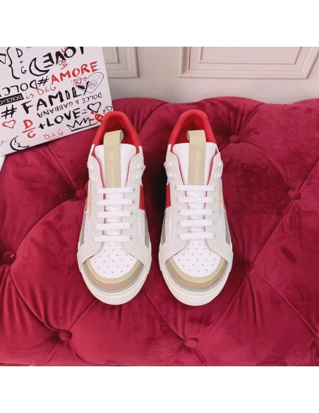 Dolce Gabbana Womens Custom 2.Zero Sneakers White/Red