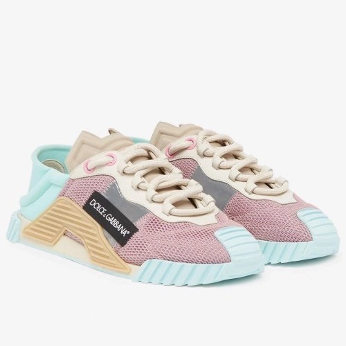 Dolce Gabbana Womens NS1 Slip-on Sneakers Blue/Nude