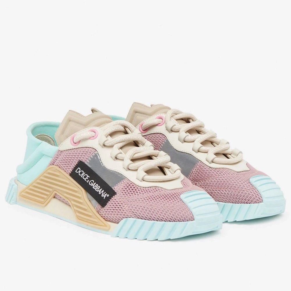 Dolce Gabbana Womens NS1 Slip-on Sneakers Blue/Nude