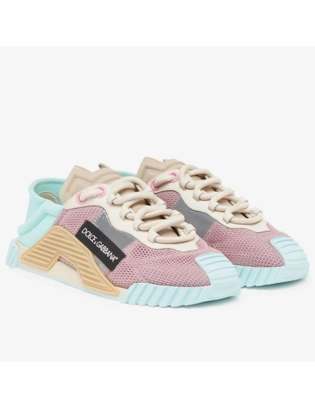 Dolce Gabbana Womens NS1 Slip-on Sneakers Blue/Nude