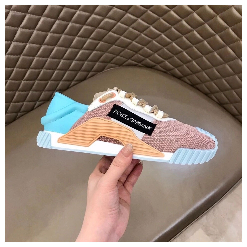 Dolce Gabbana Womens NS1 Slip-on Sneakers Blue/Nude