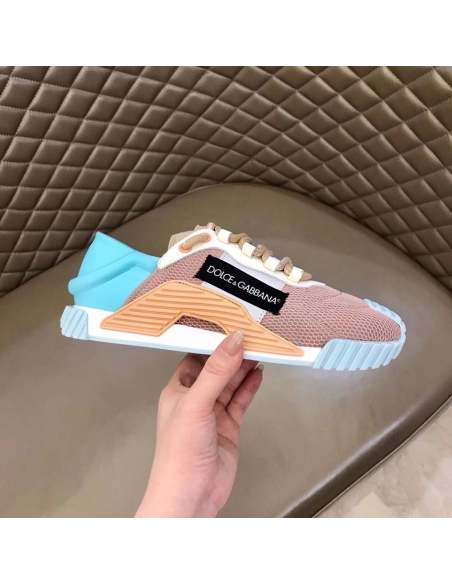 Dolce Gabbana Womens NS1 Slip-on Sneakers Blue/Nude