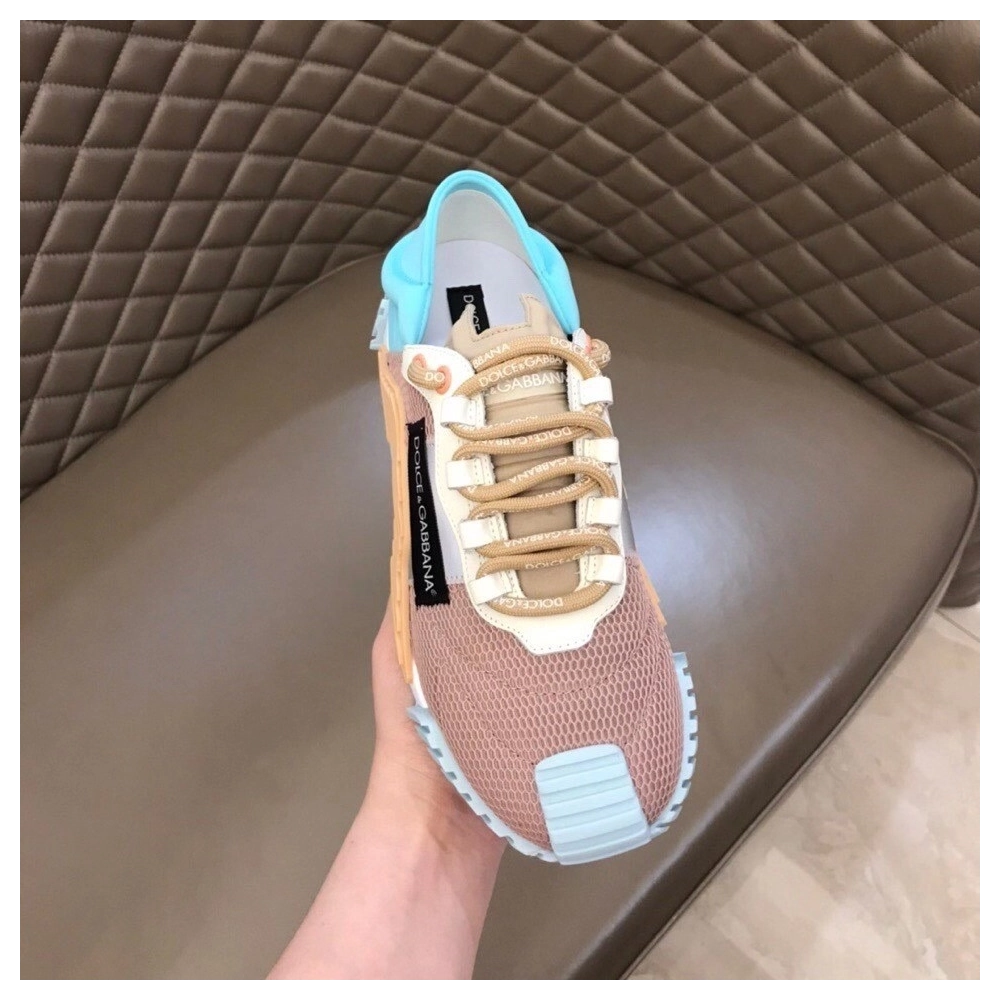 Dolce Gabbana Womens NS1 Slip-on Sneakers Blue/Nude