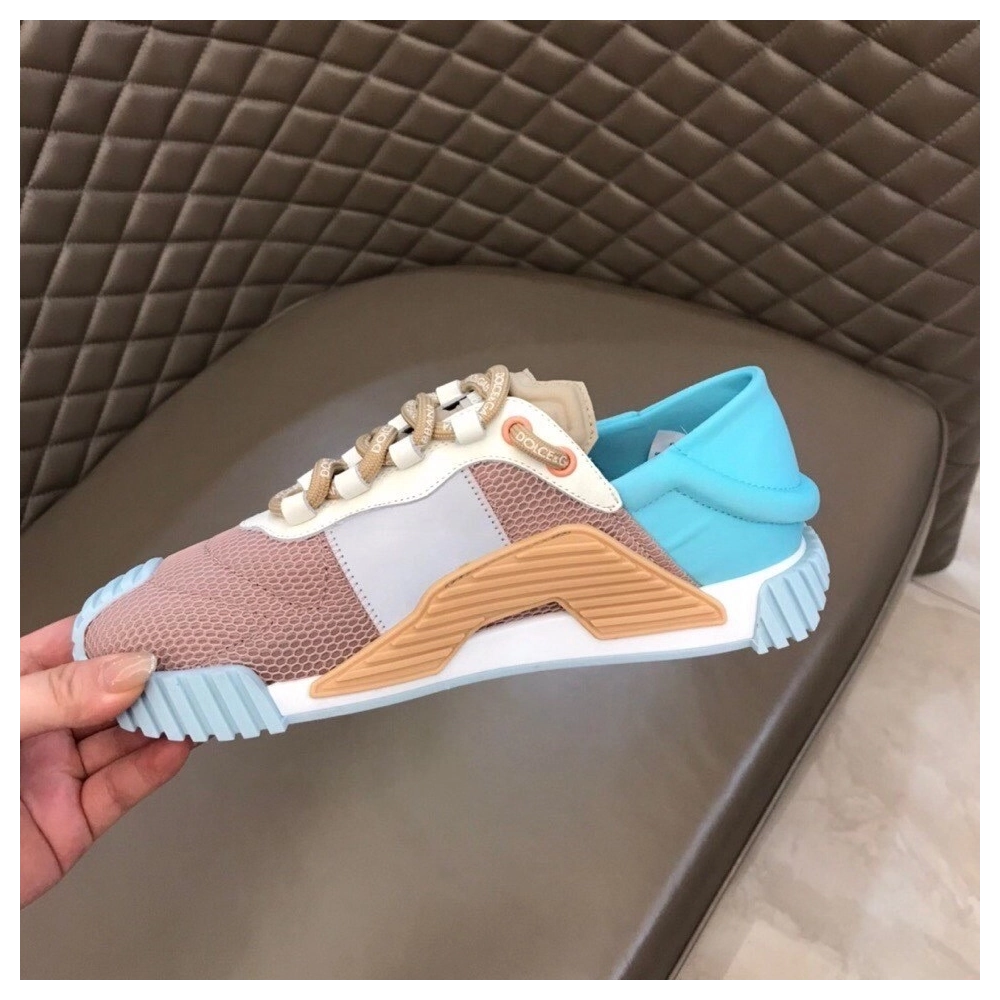 Dolce Gabbana Womens NS1 Slip-on Sneakers Blue/Nude