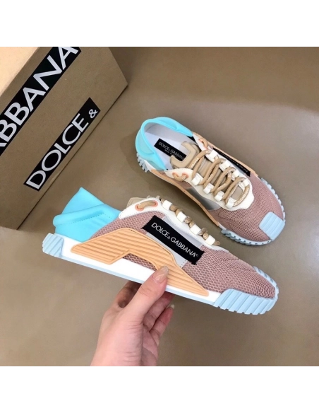 Dolce Gabbana Womens NS1 Slip-on Sneakers Blue/Nude