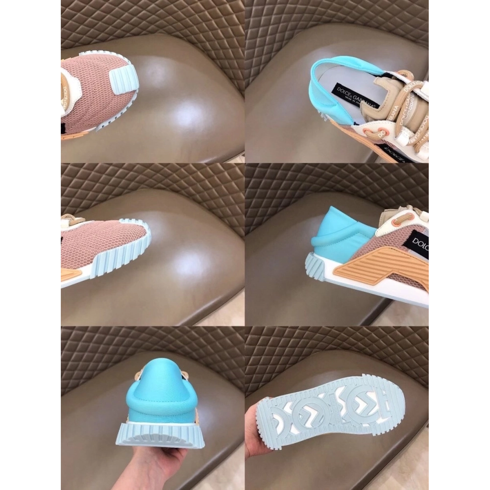 Dolce Gabbana Womens NS1 Slip-on Sneakers Blue/Nude