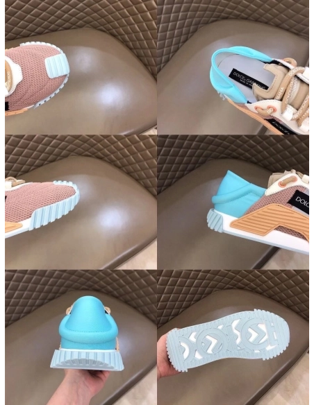 Dolce Gabbana Womens NS1 Slip-on Sneakers Blue/Nude