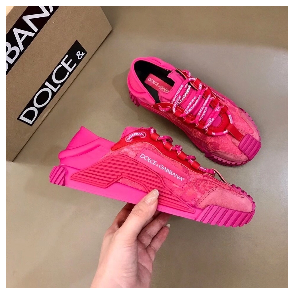 Dolce Gabbana Womens NS1 Slip-on Sneakers Fuchsia