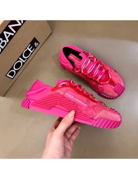 Dolce Gabbana Womens NS1 Slip-on Sneakers Fuchsia