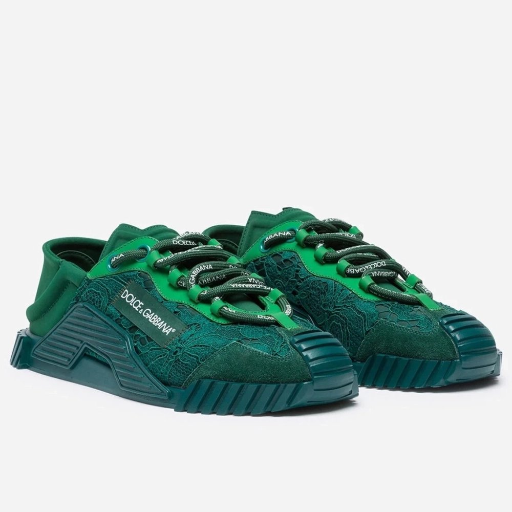 Dolce Gabbana Womens NS1 Slip-on Sneakers Green