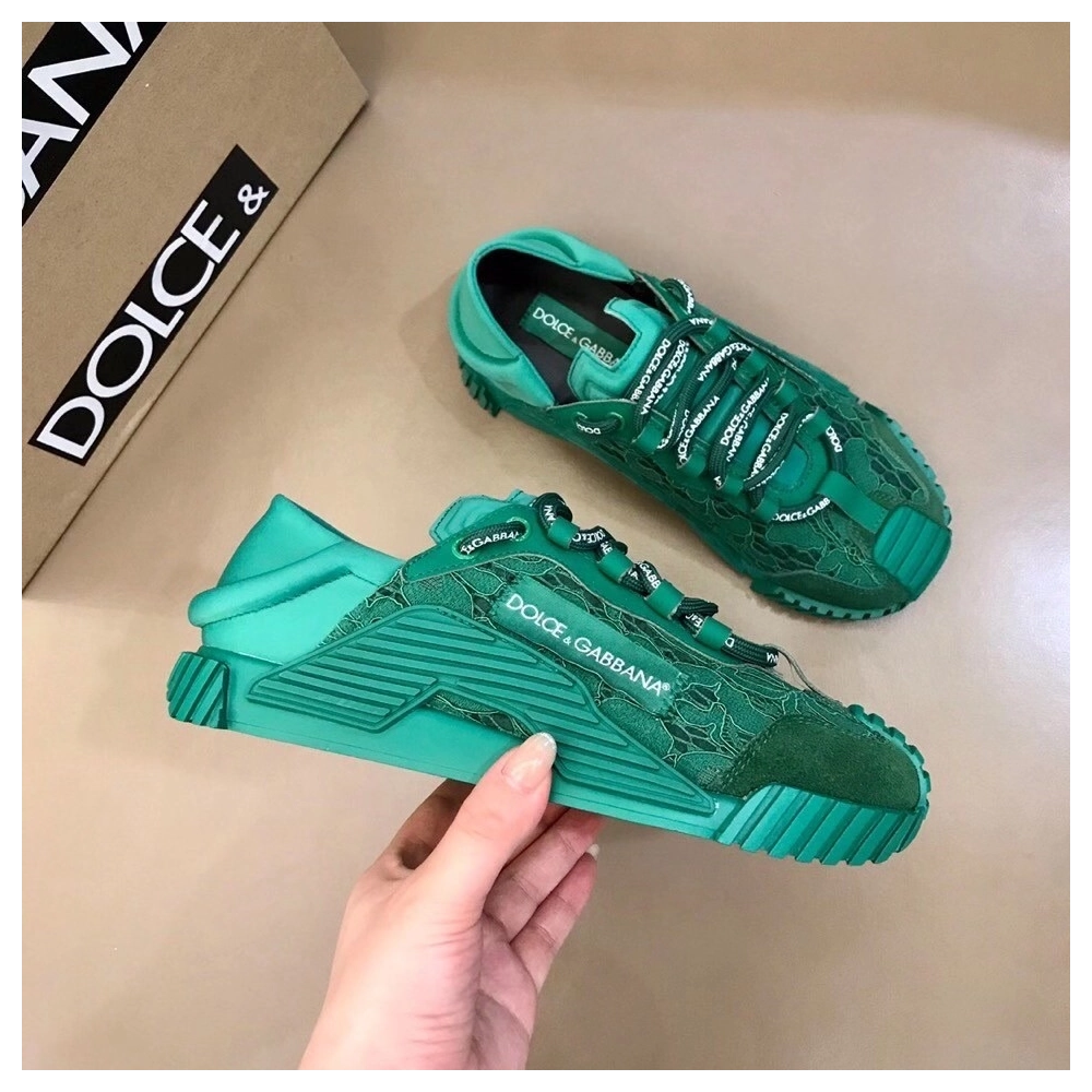 Dolce Gabbana Womens NS1 Slip-on Sneakers Green