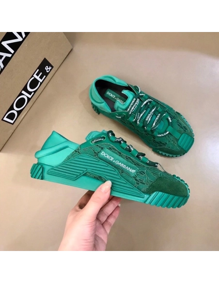 Dolce Gabbana Womens NS1 Slip-on Sneakers Green