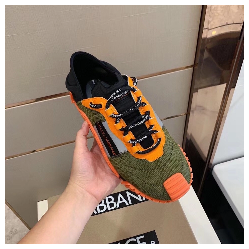 Dolce Gabbana Womens NS1 Slip-on Sneakers Orange/Green