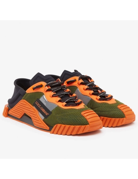 Dolce Gabbana Womens NS1 Slip-on Sneakers Orange/Green