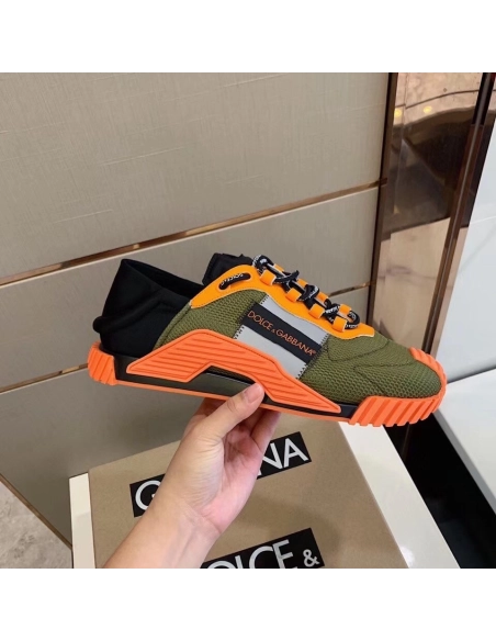 Dolce Gabbana Womens NS1 Slip-on Sneakers Orange/Green
