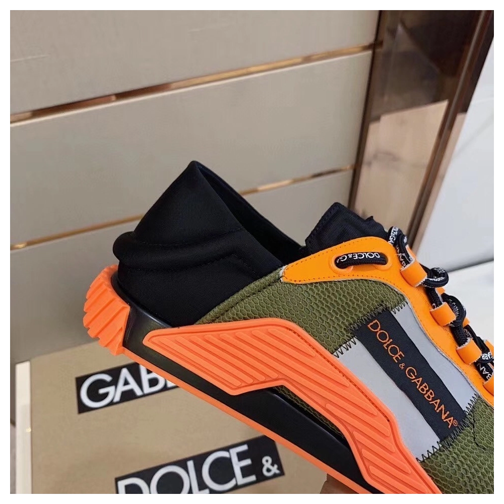 Dolce Gabbana Womens NS1 Slip-on Sneakers Orange/Green