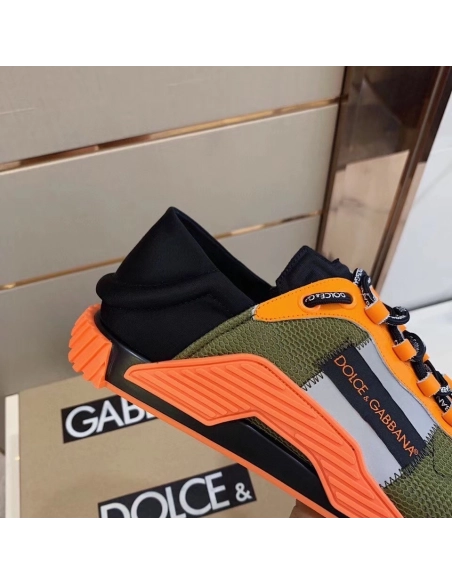 Dolce Gabbana Womens NS1 Slip-on Sneakers Orange/Green