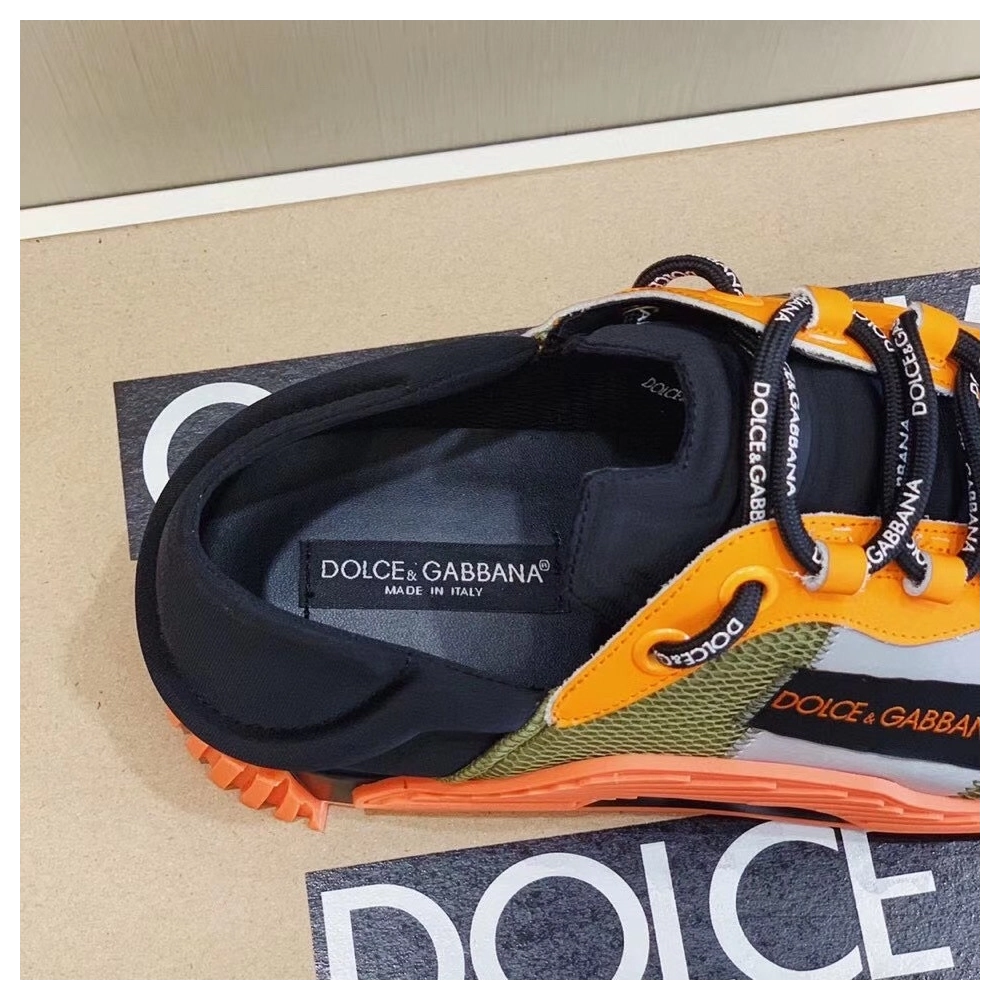 Dolce Gabbana Womens NS1 Slip-on Sneakers Orange/Green